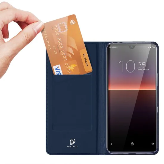 Dux Ducis Skin Pro series для Sony Xperia L4 XQAD52M4L - Темно-синий - чехол-книжка с магнитом и стендом / подставкой (кожаный чехол-книжка, leather book wallet case cover stand) Dux Ducis Skin Pro series для Sony Xperia L4 XQAD52M4L - Темно-синий - чехол-книжка с магнитом и стендом / подставкой (кожаный чехол-книжка, leather book wallet case cover stand)