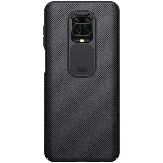 Nillkin CamShield Slide Camera Back Hard Case Cover priekš Xiaomi Redmi Note 9 Pro - Melns - plastikas aizmugures apvalks / bampers ar kameras aizsargmehānismu Nillkin CamShield Slide Camera Back Hard Case Cover priekš Xiaomi Redmi Note 9 Pro - Melns - plastikas aizmugures apvalks / bampers ar kameras aizsargmehānismu