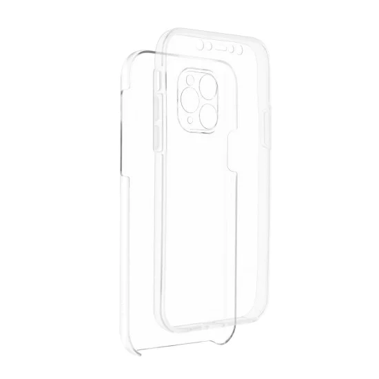 360 Full Cover Case PC / TPU priekš Apple iPhone 11 Pro Max - Caurspīdīgs - plastikas / silikona no abām pusēm apvalks / maciņš 360 Full Cover Case PC / TPU priekš Apple iPhone 11 Pro Max - Caurspīdīgs - plastikas / silikona no abām pusēm apvalks / maciņš