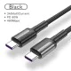 Kuulaa 2M Nylon Braided PD 60W TypeC to Type-C cable - Чёрный - USB-C дата кабель / провод для зарядки Kuulaa 2M Nylon Braided PD 60W TypeC to Type-C cable - Чёрный - USB-C дата кабель / провод для зарядки
