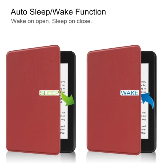 PU Leather Flip Case Smart Auto Wake/Sleep для Amazon Kindle Paperwhite 4 (2018) - Бордовый - чехол-книжка со стендом / подставкой PU Leather Flip Case Smart Auto Wake/Sleep для Amazon Kindle Paperwhite 4 (2018) - Бордовый - чехол-книжка со стендом / подставкой