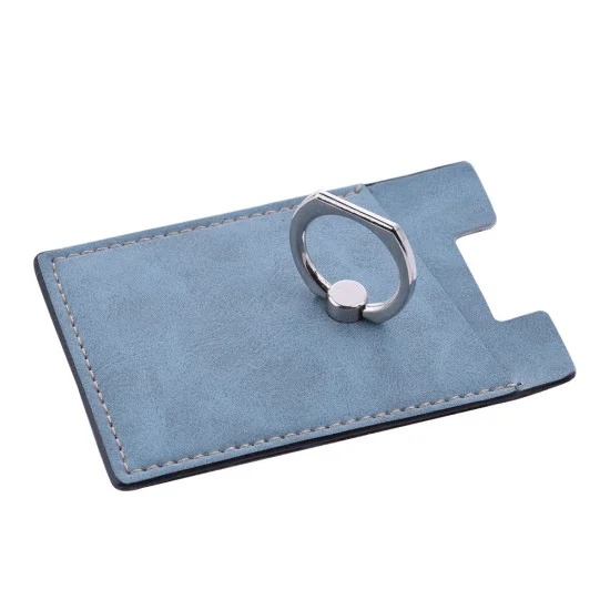 Universal Adhesive PU Leather Credit Card Pocket with Finger Grip Kickstand - Синий - универсальный приклеивающийся кожаный держатель для карт с кольцом-подставкой / с встроеным магнитом Universal Adhesive PU Leather Credit Card Pocket with Finger Grip Kickstand - Синий - универсальный приклеивающийся кожаный держатель для карт с кольцом-подставкой / с встроеным магнитом