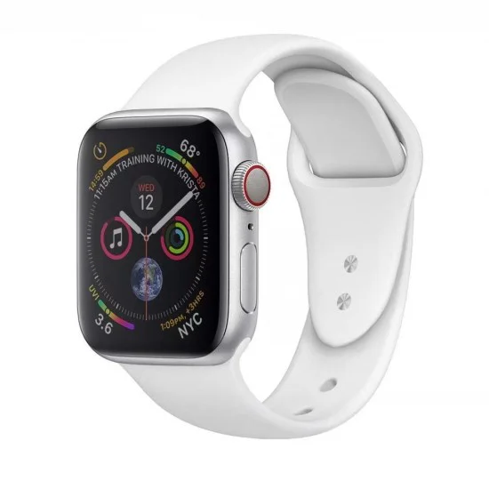 Dual Color Silicone Watch Band для Apple Watch 42 / 44 / 45 mm / Ultra 49 mm - Белый - силиконовый ремешок для часов с двумя застёжками Dual Color Silicone Watch Band для Apple Watch 42 / 44 / 45 mm / Ultra 49 mm - Белый - силиконовый ремешок для часов с двумя застёжками