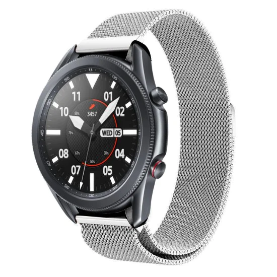 22mm Tech-Protect Magnetic Milanese Metal Watch Band - Серебристый - ремешок для умных часов из нержавеющей стали с магнитом 22mm Tech-Protect Magnetic Milanese Metal Watch Band - Серебристый - ремешок для умных часов из нержавеющей стали с магнитом