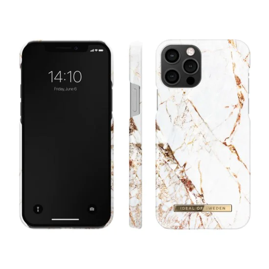 iDeal of Sweden Fashion CA16 Back Case priekš Apple iPhone 12 / 12 Pro - Carrara Gold - plastikāta aizmugures apvalks ar iebūvētu metālisku plāksni / bampers-vāciņš iDeal of Sweden Fashion CA16 Back Case priekš Apple iPhone 12 / 12 Pro - Carrara Gold - plastikāta aizmugures apvalks ar iebūvētu metālisku plāksni / bampers-vāciņš