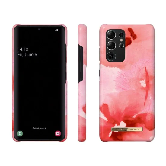 iDeal of Sweden Fashion SS21 Back Case priekš Samsung Galaxy S21 Ultra G998 - Coral Blush Floral - plastikāta aizmugures apvalks ar iebūvētu metālisku plāksni / bampers-vāciņš iDeal of Sweden Fashion SS21 Back Case priekš Samsung Galaxy S21 Ultra G998 - Coral Blush Floral - plastikāta aizmugures apvalks ar iebūvētu metālisku plāksni / bampers-vāciņš