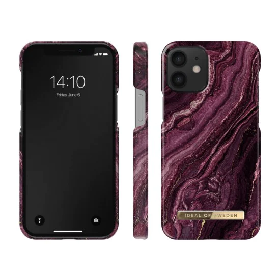 iDeal of Sweden Fashion AW20 Back Case для Apple iPhone 12 mini - Golden Plum - пластиковый чехол-накладка с встроенной металической пластиной / бампер-крышка iDeal of Sweden Fashion AW20 Back Case для Apple iPhone 12 mini - Golden Plum - пластиковый чехол-накладка с встроенной металической пластиной / бампер-крышка