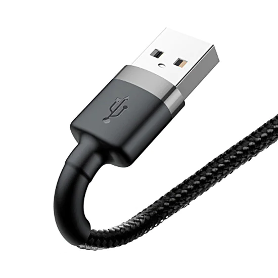 Baseus 0.5M Cafule 2.4A USB to Lightning cable - Чёрный / Серый - Apple iPhone / iPad дата кабель / провод для зарядки Baseus 0.5M Cafule 2.4A USB to Lightning cable - Чёрный / Серый - Apple iPhone / iPad дата кабель / провод для зарядки