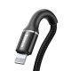 Baseus 0.25M Halo 2.4A USB to Lightning cable - Чёрный - Apple iPhone / iPad дата кабель / провод для зарядки
