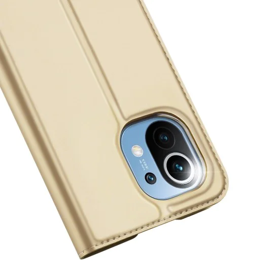 Dux Ducis Skin Pro series для Xiaomi Mi 11 - Золотистый - чехол-книжка с магнитом и стендом / подставкой Dux Ducis Skin Pro series для Xiaomi Mi 11 - Золотистый - чехол-книжка с магнитом и стендом / подставкой