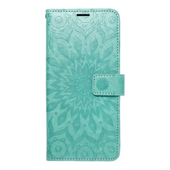 Forcell Mezzo Book Case priekš Samsung Galaxy A32 4G A325 - Tirkīzs / Mandala - sāniski atverams maciņš ar stendu un auklu / grāmatveida maks Forcell Mezzo Book Case priekš Samsung Galaxy A32 4G A325 - Tirkīzs / Mandala - sāniski atverams maciņš ar stendu un auklu / grāmatveida maks