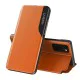 Smart View Window Wake / Sleep Book Case priekš Samsung Galaxy A02s A025G - Oranžs - sāniski atverams maciņš ar lodziņu / grāmatveida maks Smart View Window Wake / Sleep Book Case priekš Samsung Galaxy A02s A025G - Oranžs - sāniski atverams maciņš ar lodziņu / grāmatveida maks
