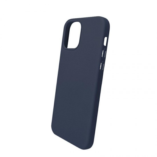Forcell Silicone Case (Microfiber Soft Touch) для Apple iPhone 12 Pro Max - Тёмно Синий - матовая силиконовая накладка / бампер-крышка