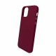 Forcell Silicone Case (Microfiber Soft Touch) для Samsung Galaxy A12 A125 - Бордовый - матовая силиконовая накладка / бампер-крышка
