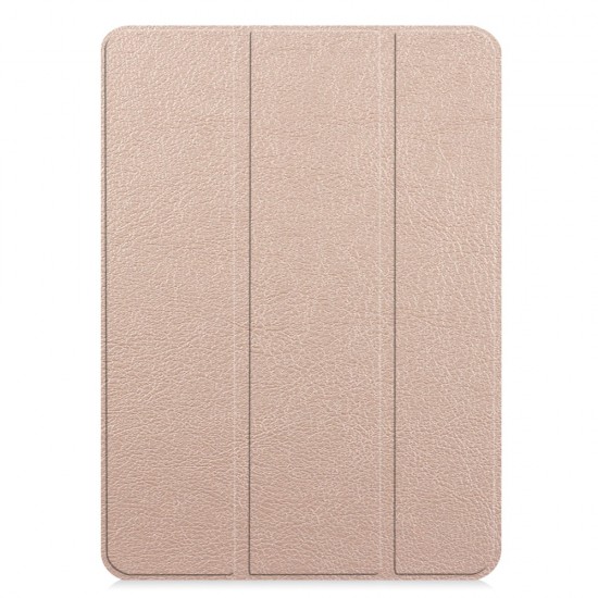 Tri-fold Stand PU Leather Smart Case для Apple iPad Pro 11 (2020 / 2021) - Розовое Золото - чехол-книжка со стендом / подставкой