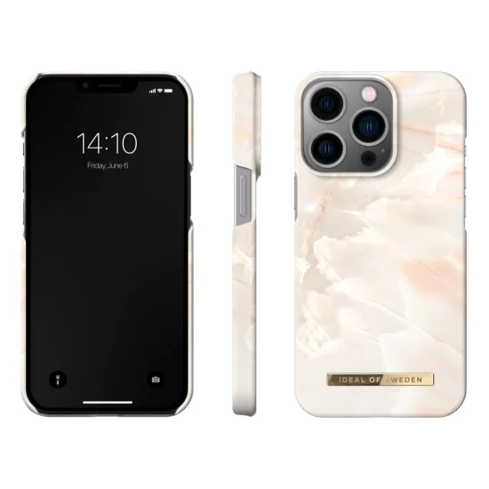 iDeal of Sweden Fashion SS21 Back Case priekš Apple iPhone 13 Pro - Rose Pearl Marble - plastikāta aizmugures apvalks ar iebūvētu metālisku plāksni / bampers-vāciņš iDeal of Sweden Fashion SS21 Back Case priekš Apple iPhone 13 Pro - Rose Pearl Marble - plastikāta aizmugures apvalks ar iebūvētu metālisku plāksni / bampers-vāciņš
