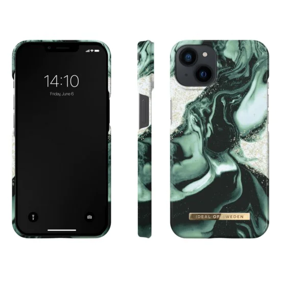 iDeal of Sweden Fashion AW21 Back Case priekš Apple iPhone 13 - Golden Olive Marble - plastikāta aizmugures apvalks ar iebūvētu metālisku plāksni / bampers-vāciņš iDeal of Sweden Fashion AW21 Back Case priekš Apple iPhone 13 - Golden Olive Marble - plastikāta aizmugures apvalks ar iebūvētu metālisku plāksni / bampers-vāciņš