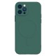 Tel Protect Silicone Back Case with MagSafe для Apple iPhone 13 - Тёмно Зелёный - силиконовый чехол-накладка / бампер-крышка