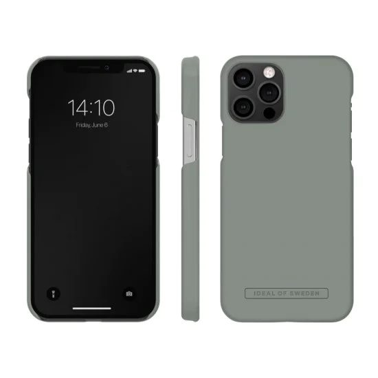 iDeal of Sweden Seamless SS22 Back Case для Apple iPhone 12 / 12 Pro - Ash Gray - жесткий силиконовый чехол-накладка с встроенной металической пластиной / бампер-крышка iDeal of Sweden Seamless SS22 Back Case для Apple iPhone 12 / 12 Pro - Ash Gray - жесткий силиконовый чехол-накладка с встроенной металической пластиной / бампер-крышка