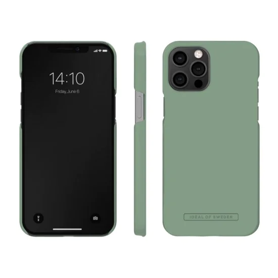 iDeal of Sweden Seamless SS22 Back Case priekš Apple iPhone 12 Pro Max - Sage Green - ciets silikona aizmugures apvalks ar iebūvētu metālisku plāksni / bampers-vāciņš iDeal of Sweden Seamless SS22 Back Case priekš Apple iPhone 12 Pro Max - Sage Green - ciets silikona aizmugures apvalks ar iebūvētu metālisku plāksni / bampers-vāciņš