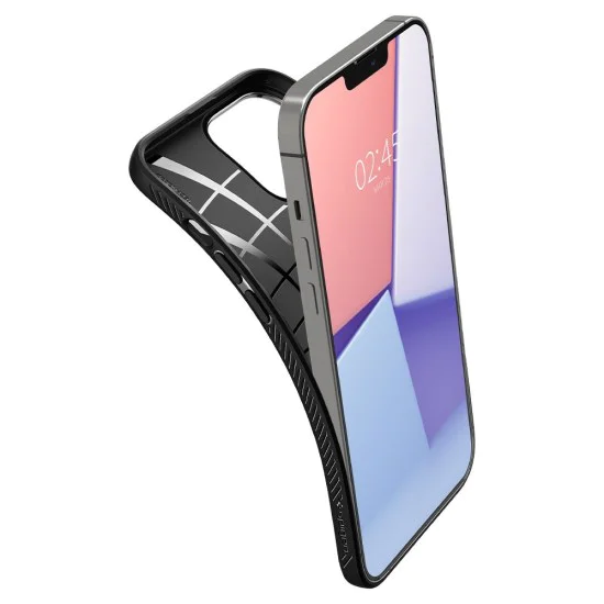 Spigen Liquid Air series Back Case для Apple iPhone 13 Pro Max - Чёрный - силиконовый чехол-накладка / бампер-крышка Spigen Liquid Air series Back Case для Apple iPhone 13 Pro Max - Чёрный - силиконовый чехол-накладка / бампер-крышка