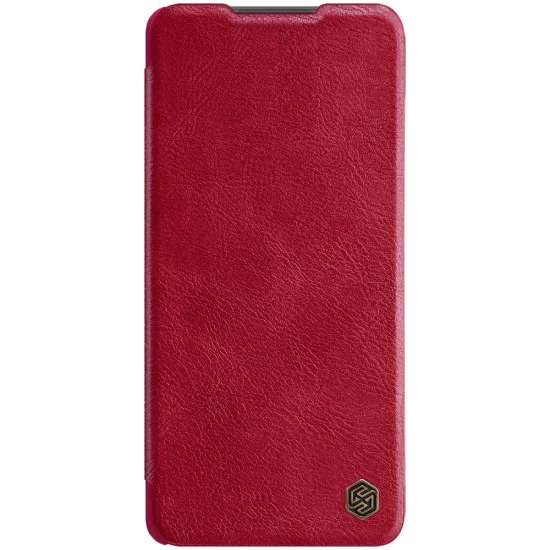 NILLKIN Qin Series Card Holder Leather Flip Case priekš Xiaomi 11T 5G / 11T Pro 5G - Sarkans - sāniski atverams maciņš NILLKIN Qin Series Card Holder Leather Flip Case priekš Xiaomi 11T 5G / 11T Pro 5G - Sarkans - sāniski atverams maciņš