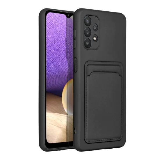 Forcell Card Back Case для Samsung Galaxy A32 5G A326 - Чёрный - силиконовая накладка с кармашком / бампер-крышка Forcell Card Back Case для Samsung Galaxy A32 5G A326 - Чёрный - силиконовая накладка с кармашком / бампер-крышка