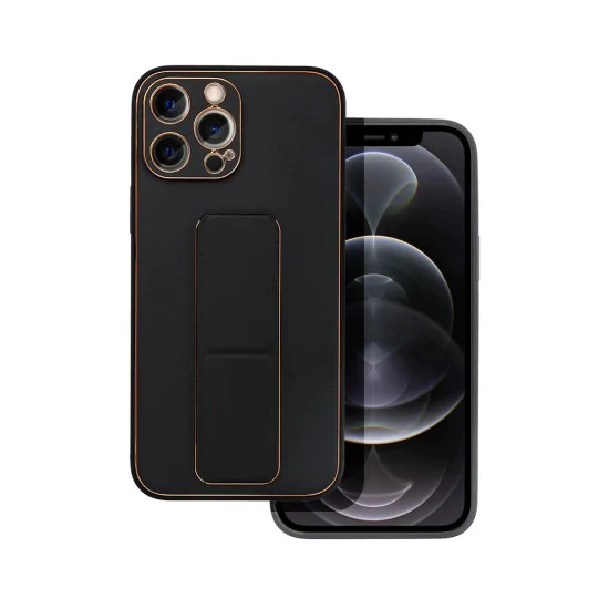 Forcell Leather Back Case with Kickstand для Samsung Galaxy A52 A525 / A52 5G A526 / A52s A528 - Чёрный - чехол-накладка из искусственной кожи со стендом / подставкой / бампер-крышка Forcell Leather Back Case with Kickstand для Samsung Galaxy A52 A525 / A52 5G A526 / A52s A528 - Чёрный - чехол-накладка из искусственной кожи со стендом / подставкой / бампер-крышка