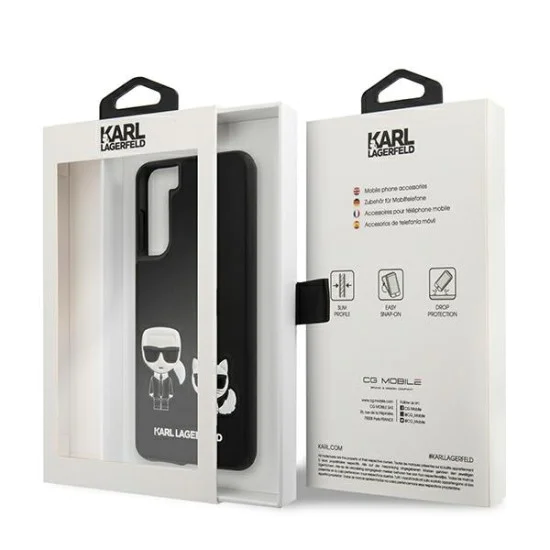 Karl Lagerfeld Ikonik Karl & Choupette series Back Case KLHCS21FSAKHBK для Samsung Galaxy S21 FE 5G G990 - Чёрный - чехол-накладка из искусственной / бампер-крышка Karl Lagerfeld Ikonik Karl & Choupette series Back Case KLHCS21FSAKHBK для Samsung Galaxy S21 FE 5G G990 - Чёрный - чехол-накладка из искусственной / бампер-крышка