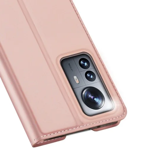 Dux Ducis Skin Pro series для Xiaomi 12 / 12X - Розовое Золото - чехол-книжка с магнитом и стендом / подставкой Dux Ducis Skin Pro series для Xiaomi 12 / 12X - Розовое Золото - чехол-книжка с магнитом и стендом / подставкой