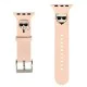 Karl Lagerfeld Silicone Karl & Choupette Heads Series Watch Band KLAWLSLCKP priekš Apple Watch 42 / 44 / 45 mm / Ultra 49 mm - Rozā - silikona siksniņa viedpulksteņiem Karl Lagerfeld Silicone Karl & Choupette Heads Series Watch Band KLAWLSLCKP priekš Apple Watch 42 / 44 / 45 mm / Ultra 49 mm - Rozā - silikona siksniņa viedpulksteņiem