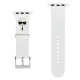 Karl Lagerfeld Silicone Karl Heads Series Watch Band KLAWMSLKW priekš Apple Watch 38 / 40 / 41 mm - Balts - silikona siksniņa viedpulksteņiem Karl Lagerfeld Silicone Karl Heads Series Watch Band KLAWMSLKW priekš Apple Watch 38 / 40 / 41 mm - Balts - silikona siksniņa viedpulksteņiem