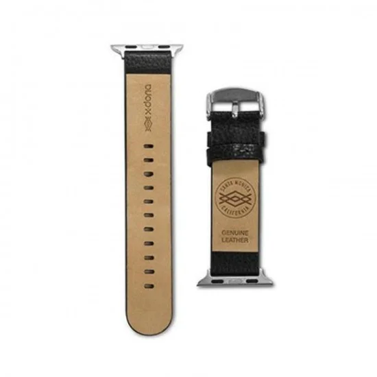 X-Doria Lux Genuine Leather Watch Band priekš Apple Watch 38 / 40 / 41 mm - Melns - dabīgās ādas siksniņa priekš pulksteņiem ar saspraudi X-Doria Lux Genuine Leather Watch Band priekš Apple Watch 38 / 40 / 41 mm - Melns - dabīgās ādas siksniņa priekš pulksteņiem ar saspraudi