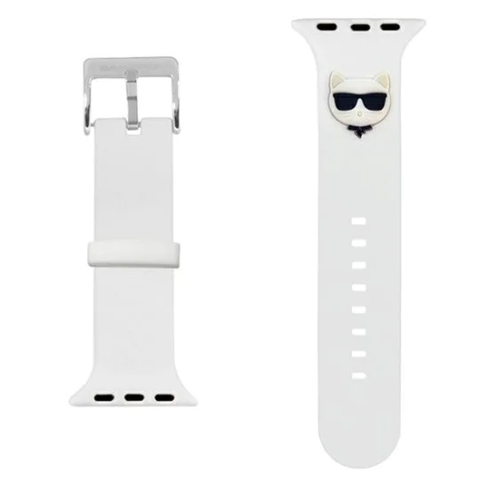 Karl Lagerfeld Silicone Choupette Heads Series Watch Band KLAWMSLCW для Apple Watch 38 / 40 / 41 mm - Белый - силиконовый ремешок для умных часов Karl Lagerfeld Silicone Choupette Heads Series Watch Band KLAWMSLCW для Apple Watch 38 / 40 / 41 mm - Белый - силиконовый ремешок для умных часов