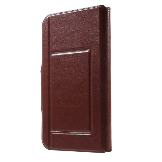 Universal Crazy Horse Window Leather Case, Size: 151 x 80 x 10mm - Brown - sāniski atverams maciņš ar stendu un lodziņu (ādas maks, grāmatiņa, leather book wallet case cover stand) Universal Crazy Horse Window Leather Case, Size: 151 x 80 x 10mm - Brown - sāniski atverams maciņš ar stendu un lodziņu (ādas maks, grāmatiņa, leather book wallet case cover stand)