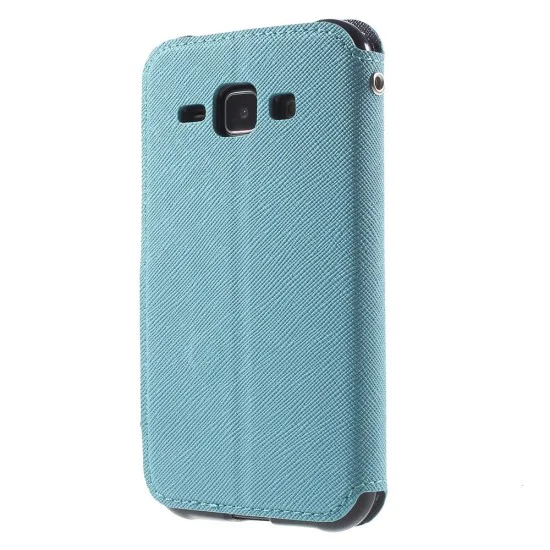 RoarKorea Fancy Diary View Samsung Galaxy J1 Ace J110 - Голубой - чехол-книжка с окошком и стендом / подставкой (кожаный чехол книжка, leather book wallet case cover stand) RoarKorea Fancy Diary View Samsung Galaxy J1 Ace J110 - Голубой - чехол-книжка с окошком и стендом / подставкой (кожаный чехол книжка, leather book wallet case cover stand)