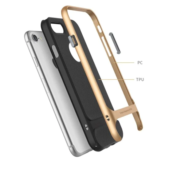 ROCK Royce Series PC TPU Hybrid Case для Apple iPhone 7 / 8 / SE2 (2020) / SE3 (2022) - Золотой - пластиковый чехол-накладка / бампер-крышка ROCK Royce Series PC TPU Hybrid Case для Apple iPhone 7 / 8 / SE2 (2020) / SE3 (2022) - Золотой - пластиковый чехол-накладка / бампер-крышка