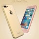 IPAKY Full Protection Hard Cover with Glass (Logo Cutout) priekš Apple iPhone 7 Plus - Zelts - plastikas aizmugures apvalks ar aizsardzības stiklu (bampers, vāciņš, PU back cover, bumper shell)