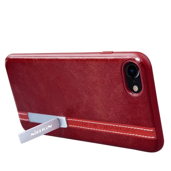NILLKIN Phenom Case для Apple iPhone 7 / 8 / SE2 (2020) / SE3 (2022) - Красный - кожаная накладка / бампер-крышка NILLKIN Phenom Case для Apple iPhone 7 / 8 / SE2 (2020) / SE3 (2022) - Красный - кожаная накладка / бампер-крышка