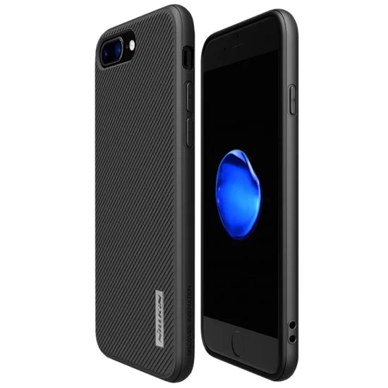 NILLKIN ETON Case Twill Grain PC TPU Hybrid Cover with Built-in Magnetic Sheet priekš Apple iPhone 7 Plus / 8 Plus - Melns - plastikas aizmugures apvalks (bampers, vāciņš, PU back cover, bumper shell) NILLKIN ETON Case Twill Grain PC TPU Hybrid Cover with Built-in Magnetic Sheet priekš Apple iPhone 7 Plus / 8 Plus - Melns - plastikas aizmugures apvalks (bampers, vāciņš, PU back cover, bumper shell)