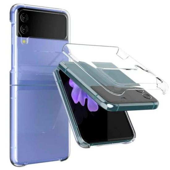 Mercury PC Hard Case priekš Samsung Galaxy Z Flip 3 5G - Caurspīdīgs - plastikas aizmugures apvalks / vāciņš Mercury PC Hard Case priekš Samsung Galaxy Z Flip 3 5G - Caurspīdīgs - plastikas aizmugures apvalks / vāciņš