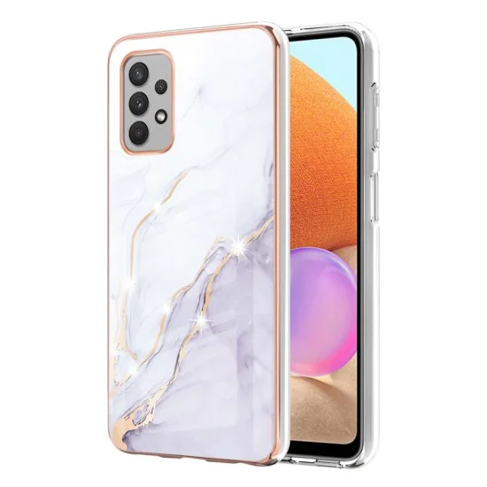 IMD Electroplating Marble Pattern TPU Phone Shell для Samsung Galaxy A52 A525 / A52 5G A526 / A52s 5G A528 - Белый - силиконовая накладка / бампер-крышка IMD Electroplating Marble Pattern TPU Phone Shell для Samsung Galaxy A52 A525 / A52 5G A526 / A52s 5G A528 - Белый - силиконовая накладка / бампер-крышка