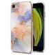 IMD Electroplated Frame TPU Phone Back Case priekš Apple iPhone 7 / 8 / SE2 (2020) / SE3 (2022) - Balts / Marmors - silikona aizmugures apvalks / bampers-vāciņš IMD Electroplated Frame TPU Phone Back Case priekš Apple iPhone 7 / 8 / SE2 (2020) / SE3 (2022) - Balts / Marmors - silikona aizmugures apvalks / bampers-vāciņš