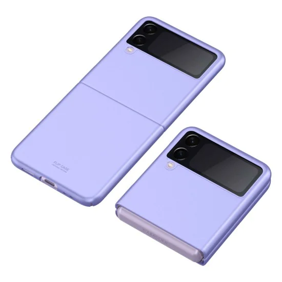 Skin Feel Solid Color Shock-Resistant PC Protection Cover для Samsung Galaxy Z Flip 3 5G - Фиолетовый - пластиковая накладка / бампер Skin Feel Solid Color Shock-Resistant PC Protection Cover для Samsung Galaxy Z Flip 3 5G - Фиолетовый - пластиковая накладка / бампер
