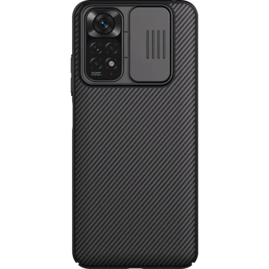 Nillkin CamShield Slide Camera Back Hard Case Cover для Xiaomi Redmi Note 11 / Note 11S - Чёрный - пластиковая накладка / бампер с защитным механизмом для камеры Nillkin CamShield Slide Camera Back Hard Case Cover для Xiaomi Redmi Note 11 / Note 11S - Чёрный - пластиковая накладка / бампер с защитным механизмом для камеры