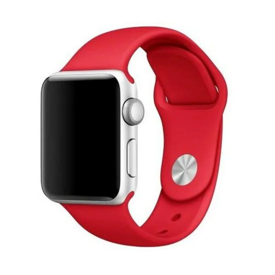 Mercury Silicone Watch Strap priekš Apple Watch 42 / 44 / 45 mm / Ultra 49 mm - Sarkans - silikona siksniņa priekš pulksteņiem Mercury Silicone Watch Strap priekš Apple Watch 42 / 44 / 45 mm / Ultra 49 mm - Sarkans - silikona siksniņa priekš pulksteņiem
