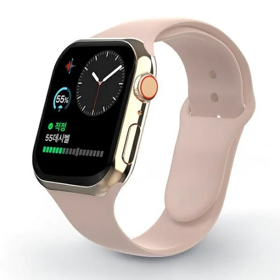 Mercury Silicone Watch Strap priekš Apple Watch 42 / 44 / 45 mm / Ultra 49 mm - Rozā Smilts - silikona siksniņa priekš pulksteņiem Mercury Silicone Watch Strap priekš Apple Watch 42 / 44 / 45 mm / Ultra 49 mm - Rozā Smilts - silikona siksniņa priekš pulksteņiem