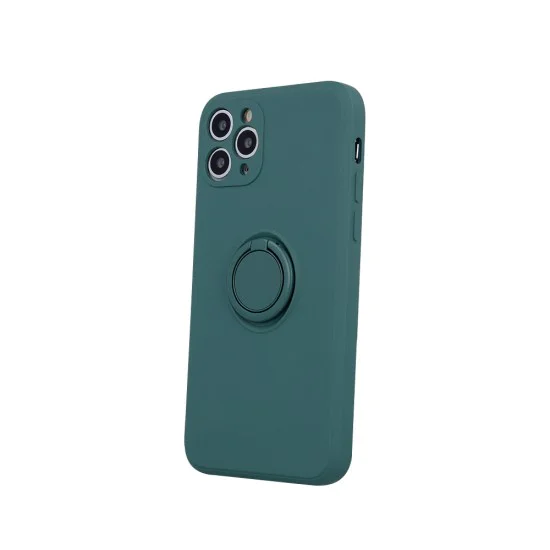 Finger Grip Back Case priekš Samsung Galaxy A12 A125 - Tumši Zaļš - silikona aizmugures apvalks ar gredzenu / bampers-vāciņš Finger Grip Back Case priekš Samsung Galaxy A12 A125 - Tumši Zaļš - silikona aizmugures apvalks ar gredzenu / bampers-vāciņš