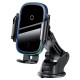 Baseus (WXHW03-01) Light Electric Gravity 15W Wireless QI Charger Car Holder - Чёрный - Универсальное крепление на панель / стекло / вентиляцию автомобиля с встроенной беспроводной зарядкой