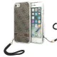 Guess 4G Print Strap Collection Back Case GUOHCI8H4STW для Apple iPhone 7 / 8 / SE2 (2020) / SE3 (2022) - Коричневый - чехол-накладка из силикона и пластика с шнурком / бампер-крышка Guess 4G Print Strap Collection Back Case GUOHCI8H4STW для Apple iPhone 7 / 8 / SE2 (2020) / SE3 (2022) - Коричневый - чехол-накладка из силикона и пластика с шнурком / бампер-крышка